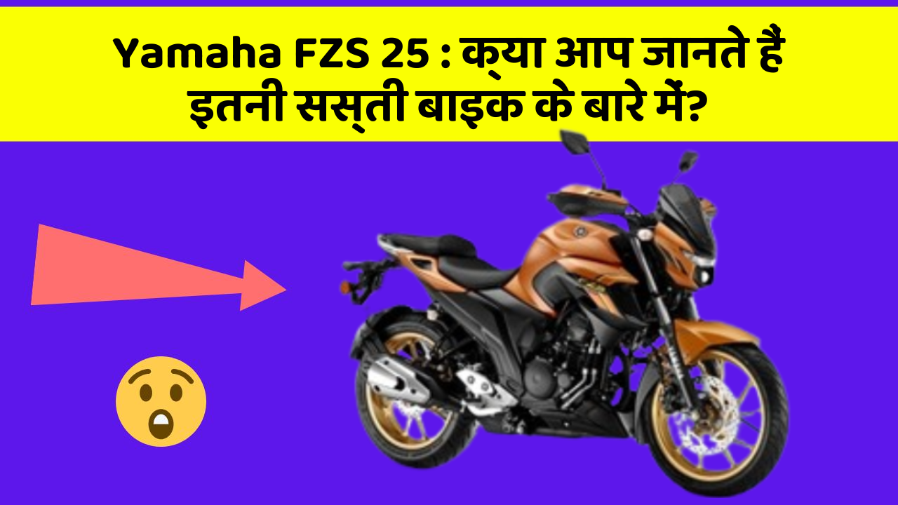 Yamaha FZS 25: क्या आप जानते हैं इतनी सस्ती बाइक के बारे में?