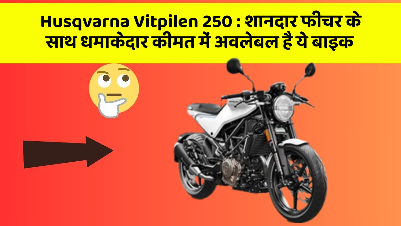 Husqvarna Vitpilen 250: शानदार फीचर के साथ धमाकेदार कीमत में अवलेबल है ये बाइक